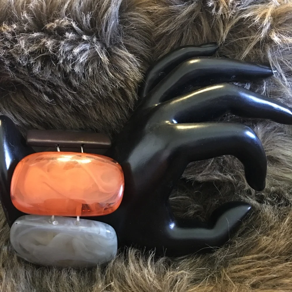 Chunky wood and resin stretch bracelet